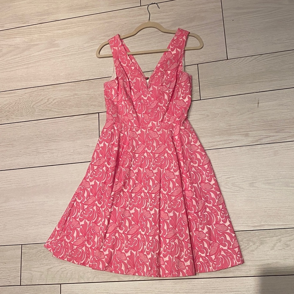 Pink mid length evening dress